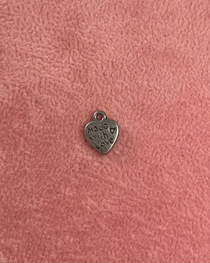 Made With Love Heart Silver Charm Made With Love Heart Silver Charm