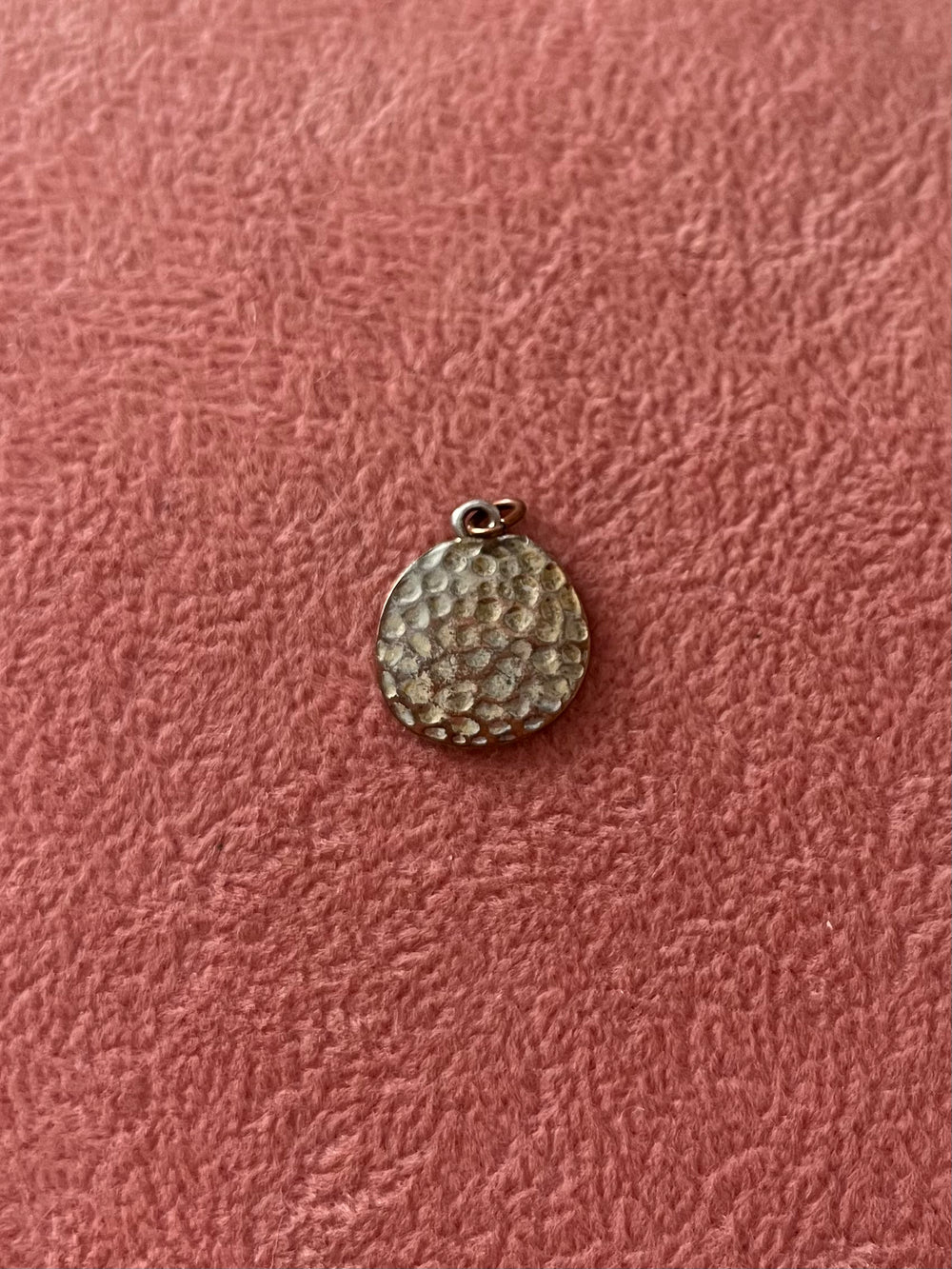 Textured Circle Gold Charm