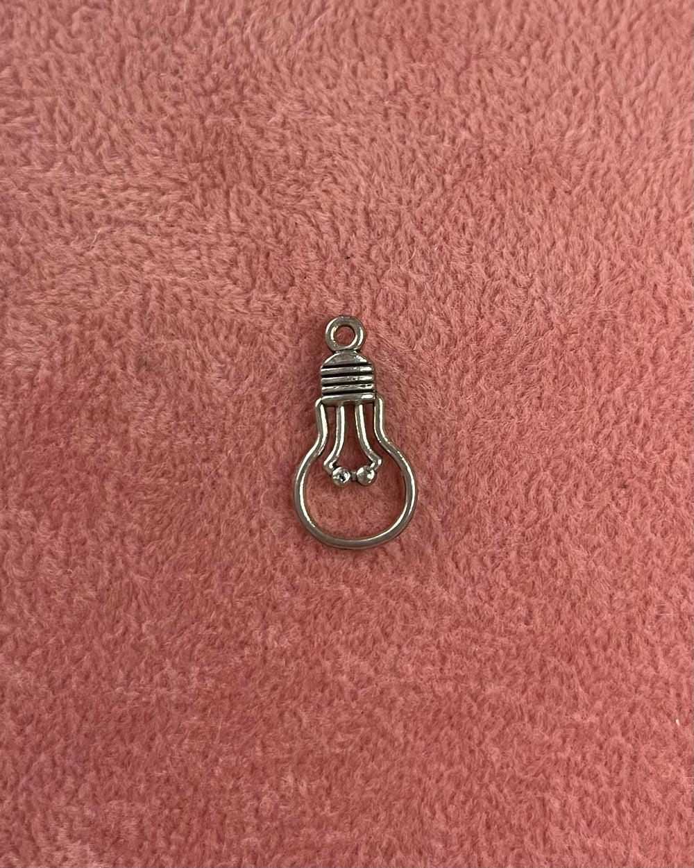 Lightbulb Silver Charm