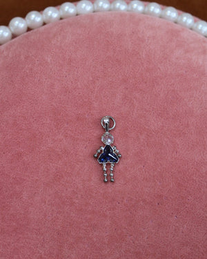 Dark Blue Crystal Stick Figure Charm Dark Blue Crystal Stick Figure Charm