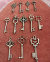 Medium To Large Silver Key Charms
