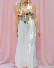 Load image into Gallery viewer, EFFORTLESS WHITE TIERED MIDI SKIRT W/OUT DRAWSTRING
