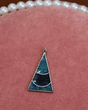 Large Blue Triangle Charm Large Blue Triangle Charm