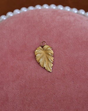 Golden Yellow Leaf Charm Golden Yellow Leaf Charm