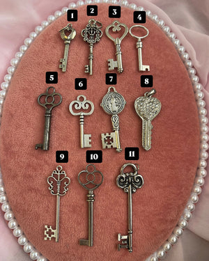 Medium To Large Silver Key Charms Medium To Large Silver Key Charms