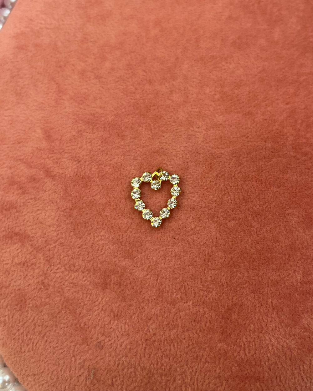 Crystals Gold Heart Charm