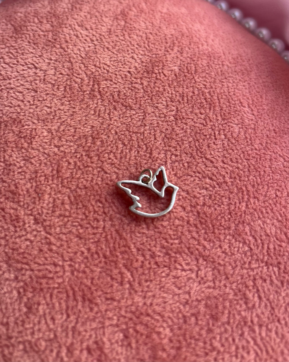 Silver Bird Outline Charm