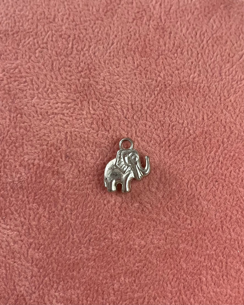 Small Elephant Silver Charm