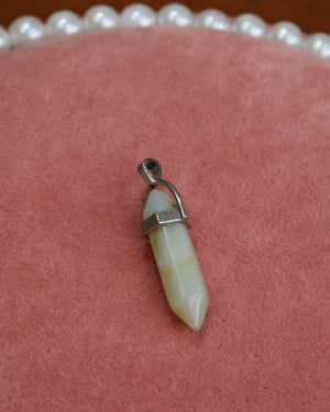 Green Stone Silver Charm Green Stone Silver Charm