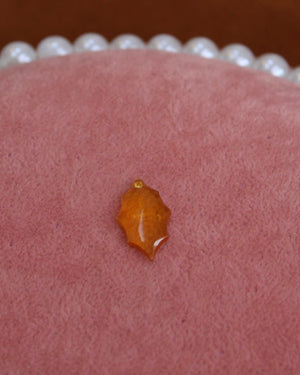 Orange Clear Leaf Charm Orange Clear Leaf Charm