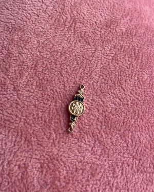 Black and Gold Dangle Charm Black and Gold Dangle Charm