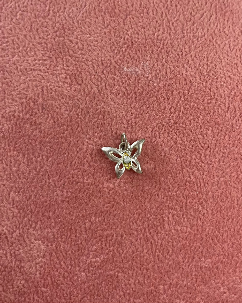 Small Butterfly Silver Charm
