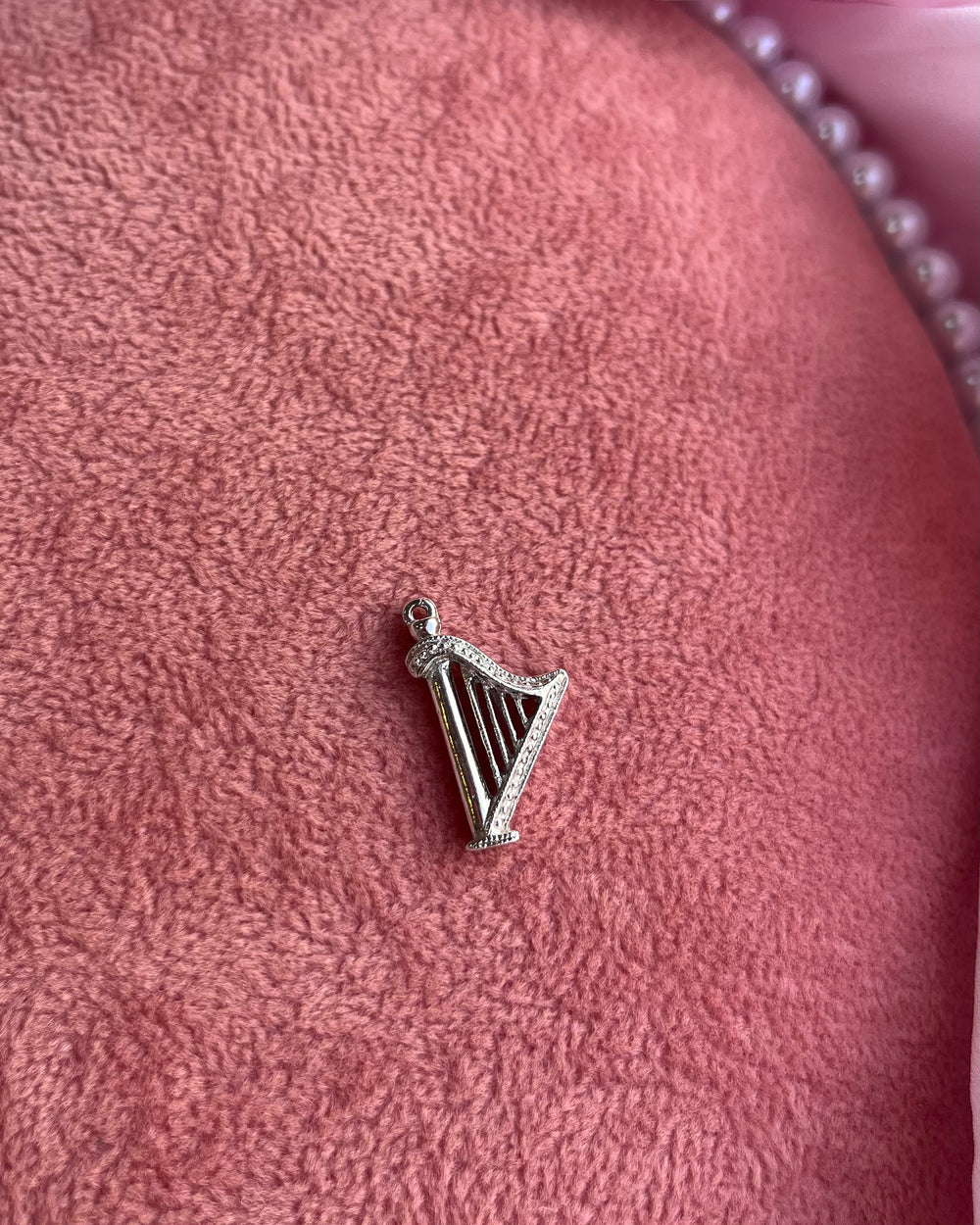 Silver Harp Charm