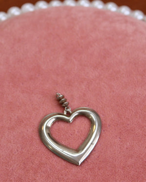 Silver Dangle Heart Charm Silver Dangle Heart Charm