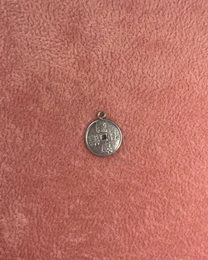 Chinese Lettering Circle Silver Charm Chinese Lettering Circle Silver Charm