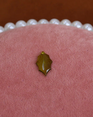 Green Clear Leaf Charm Green Clear Leaf Charm