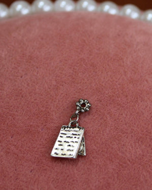Silver Notepad Charm Silver Notepad Charm