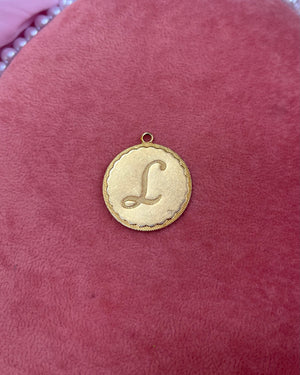 L Initial Gold Charm L Initial Gold Charm