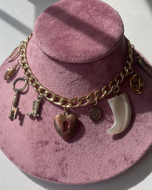 Howdy There Vintage Gold Charm Necklace Howdy There Vintage Gold Charm Necklace