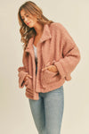 MURPHY MAUVE SHERPA FLEECE JACKET