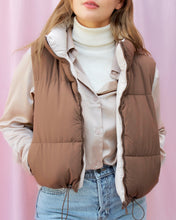 Load image into Gallery viewer, COCOA REVERSIBLE PUFFER VEST
