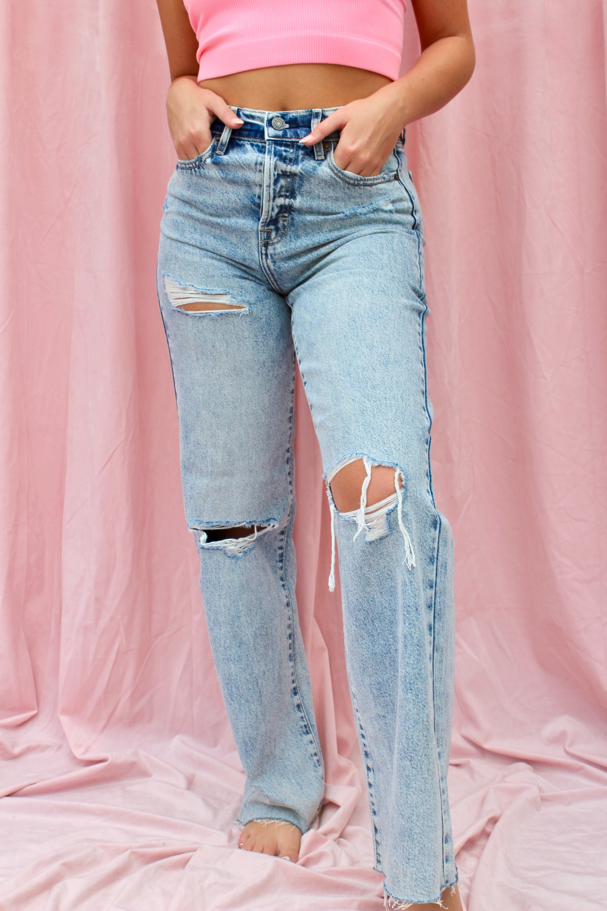 SASHA STRAIGHT LEG JEANS - The Lovely Sun
