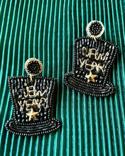 Load image into Gallery viewer, NYE HAT BEADED EARRINGS
