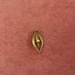 Gold Leaf With Pearl Charm