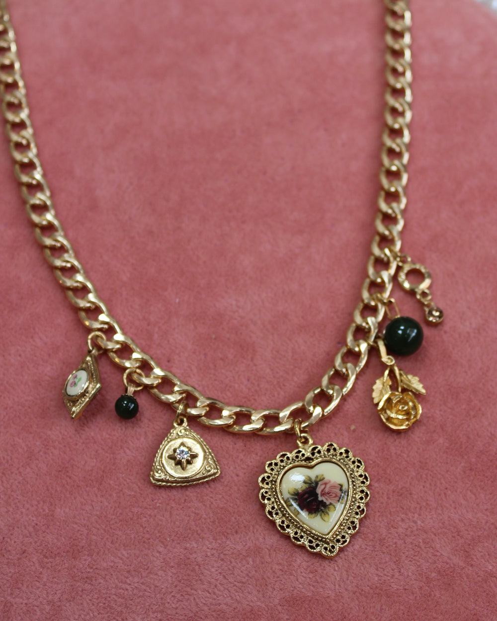 Lil Princess Gold Vintage Charm Necklace