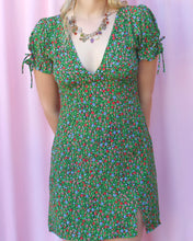Load image into Gallery viewer, AINSLEY GREEN FLORAL MIINI DRESS
