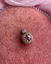 Pink Square Crystal Charm