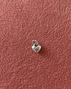 Tiny Initial B Heart Silver Charm