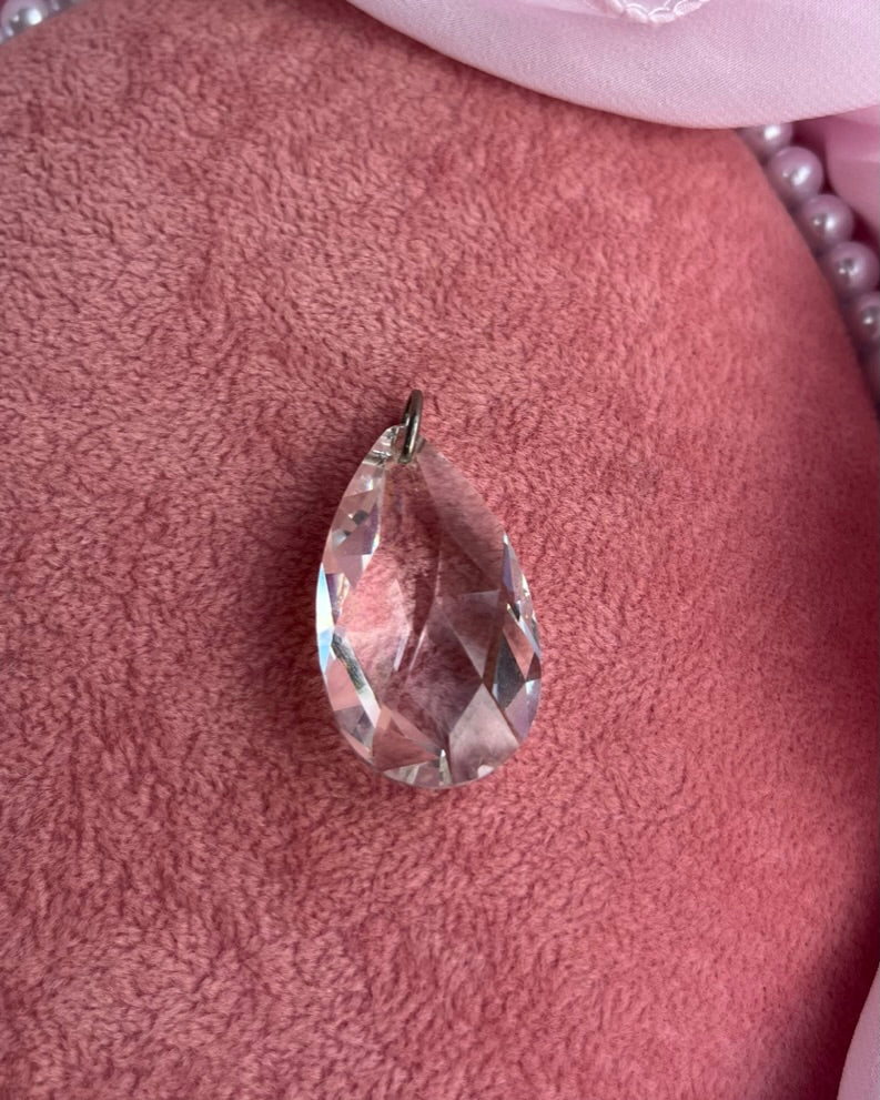 Large Clear Crystal Charm