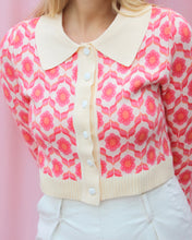 Load image into Gallery viewer, JENNY FLORAL BUTTON UP SWEATER KNIT TOP
