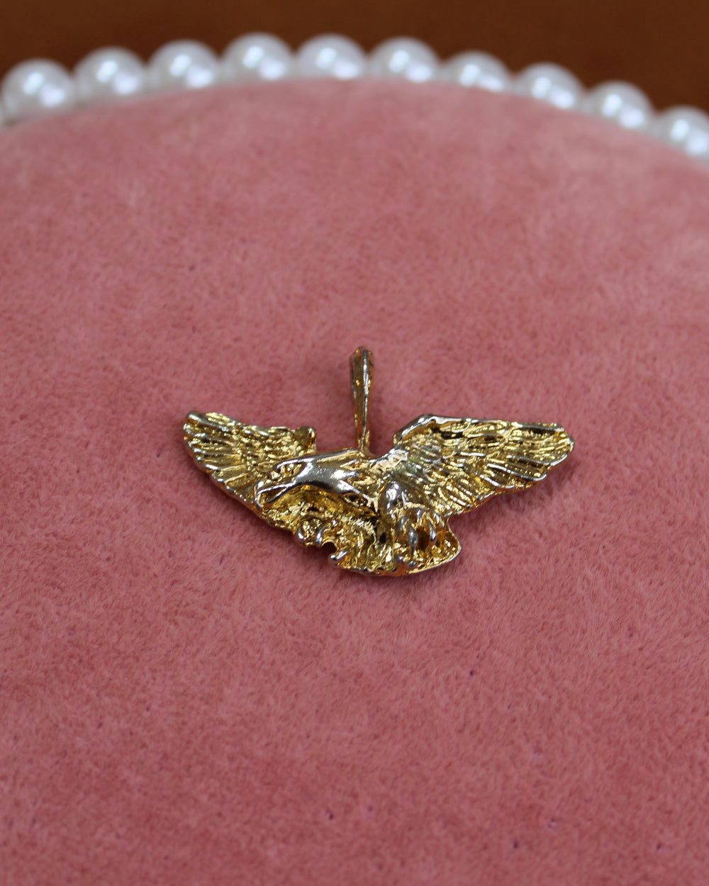 Gold Bald Eagle Charm