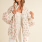 CHARLOTTE FLORALPINK PRINT QUILTED OVERSIZED BOMBER JACKET