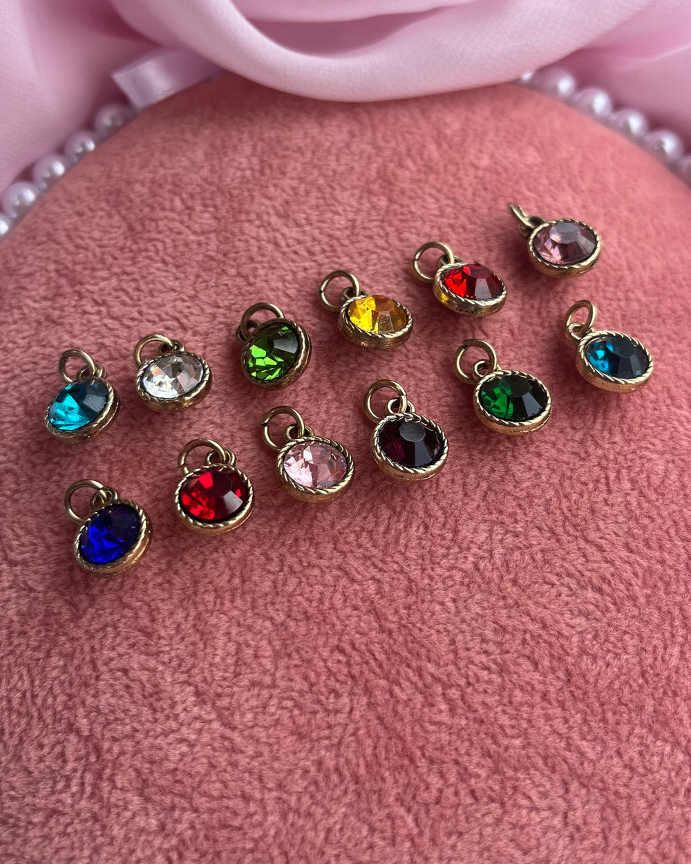 Colorful Medium Circle Crystal Charms