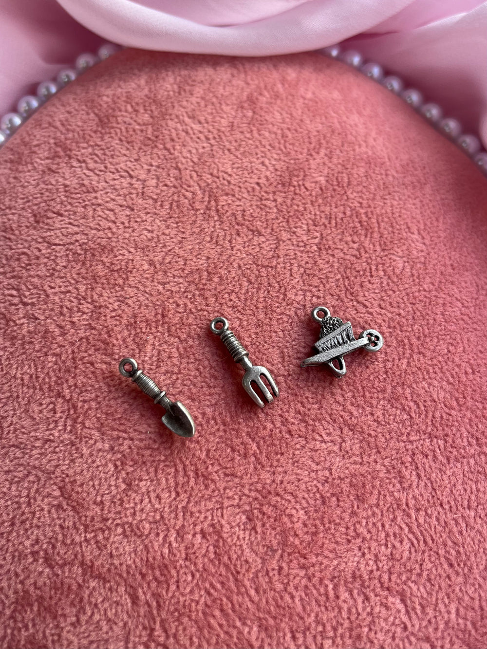 Gardening Dark Silver Charms