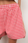 POPPY PLAID RED BOXER SHORTS