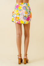 Load image into Gallery viewer, RESORT VACAY TROPICAL FRUIT PRINT MINI SKIRT
