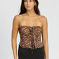 LILY LEOPARD PRINT FLY AWAY TUBE TOP