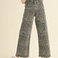 LEO LEOPARD PRINT HIGH-WAISTED PANTS