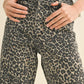 LEO LEOPARD PRINT HIGH-WAISTED PANTS