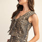 AMANDA LEOPARD PRINT TIE FRONT VEST