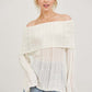 WINNIE WHITE OFF THE SHOULDER LONG-SLEEVE TOP