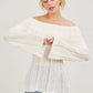 WINNIE WHITE OFF THE SHOULDER LONG-SLEEVE TOP