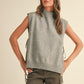 JUPITAR MOCK NECK SIDE TIED SWEATER VEST