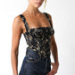 MARIGOLD FLORAL CORSET TANK