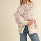 CHARLOTTE FLORALPINK PRINT QUILTED OVERSIZED BOMBER JACKET