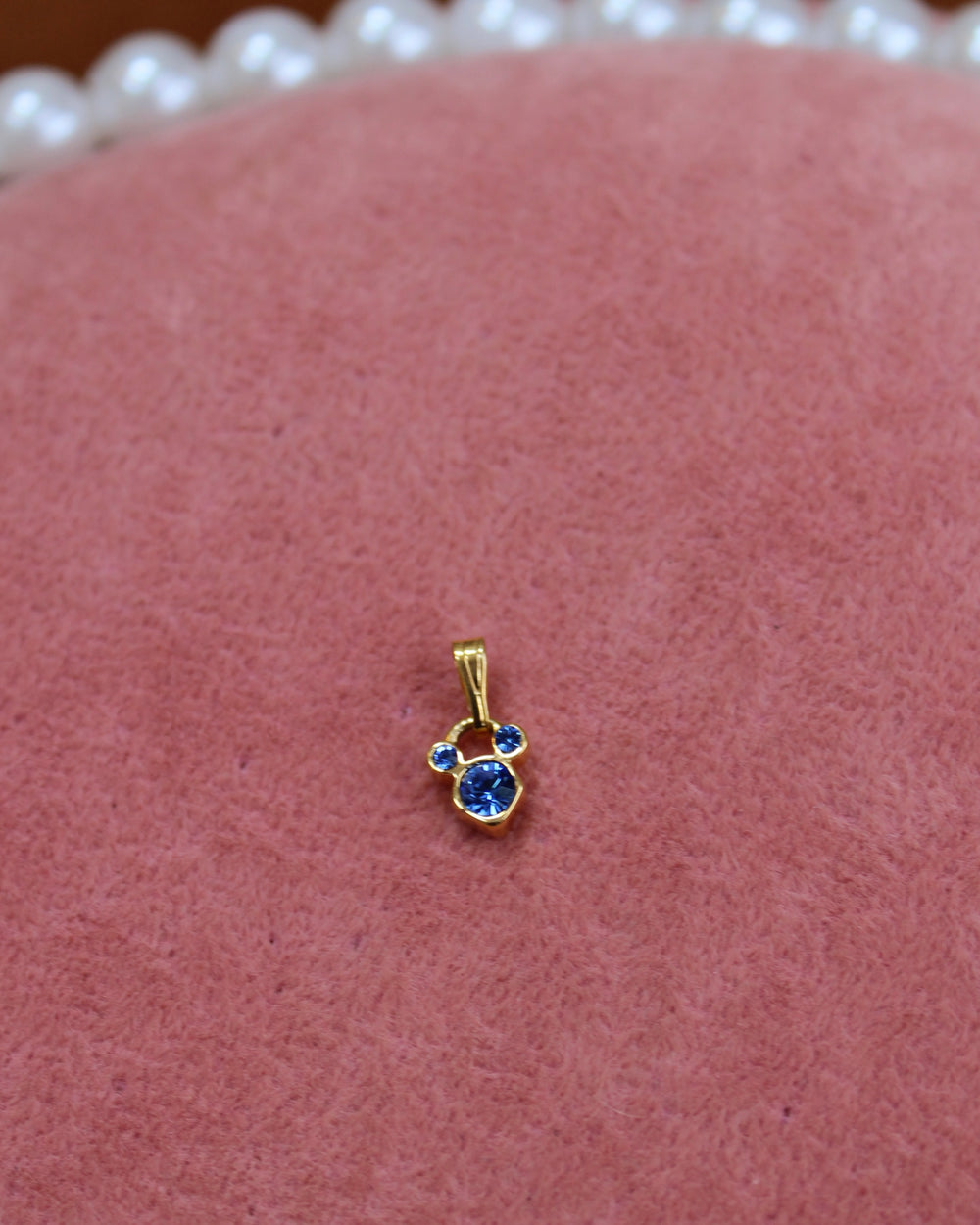The Blue Mouse Gold Charm